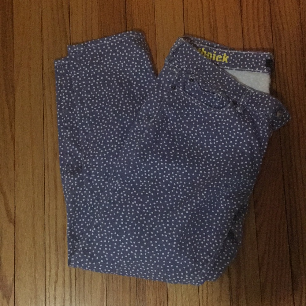 Blue and White Polka Dot Jeans!
